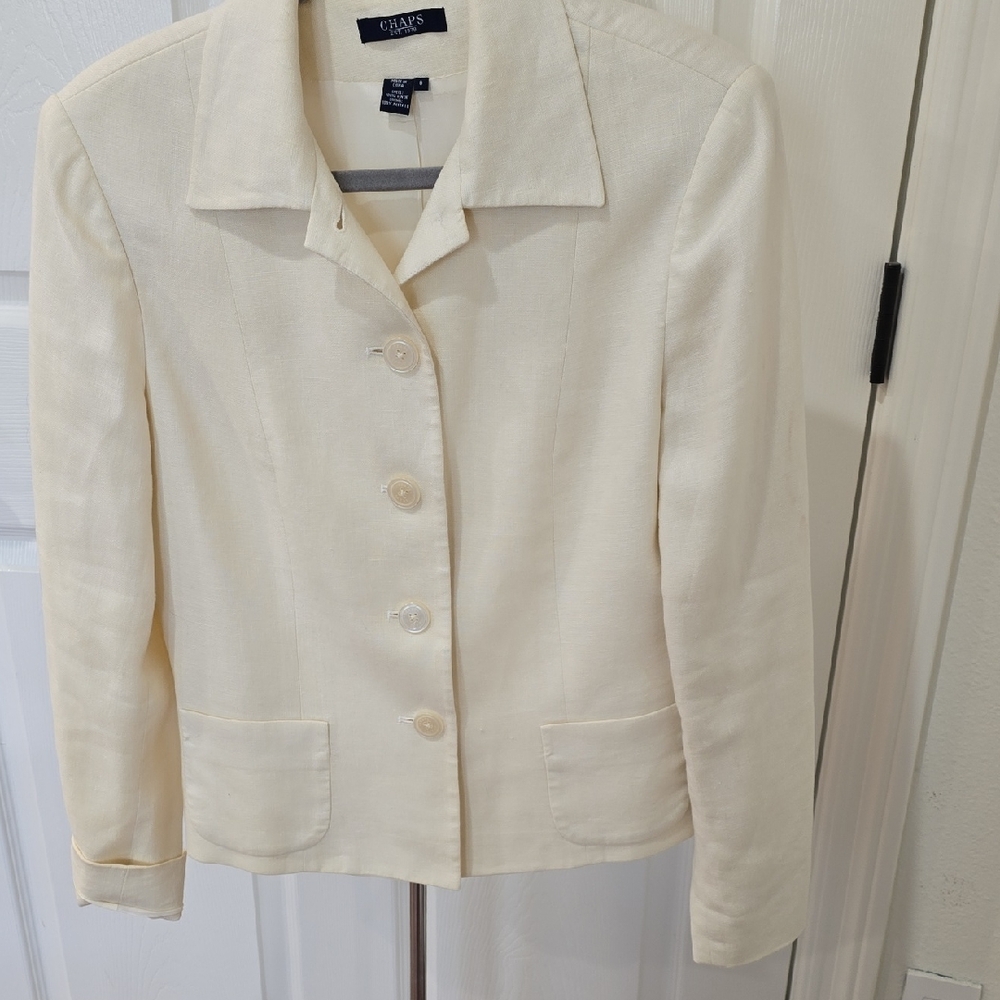 Chaps Women's Cream Blazer